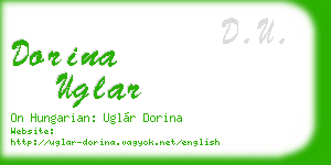 dorina uglar business card